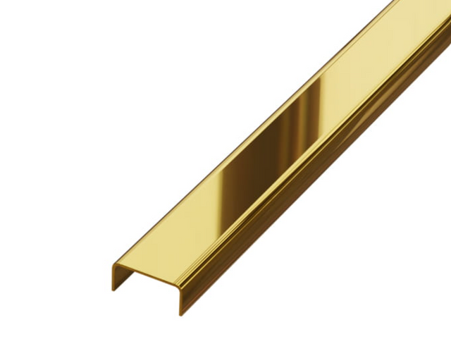 Profilo C di raccordo in acciaio inossidabile oro lucido