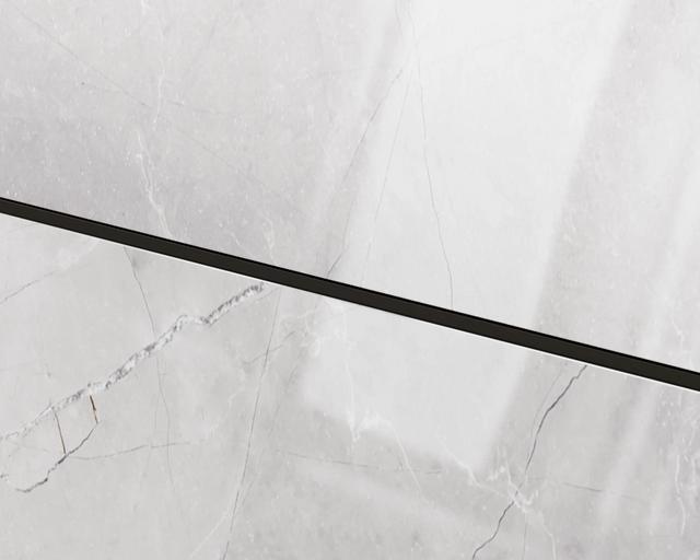 Profilo di raccordo a U in acciaio inox rettificato 2440 mm x 40 mm x 9 mm - nero opaco