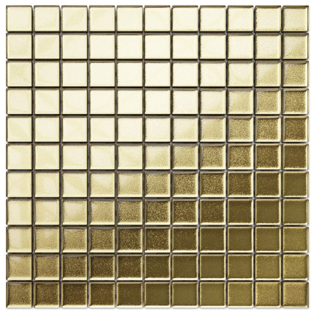 Mosaico in vetro su rete per bagno o cucina 30 x 30 cm - Golden pot