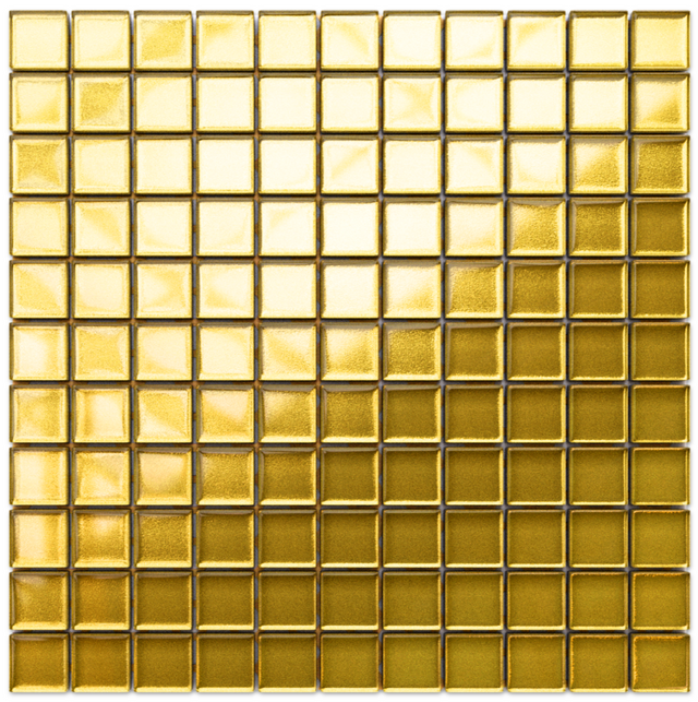 Mosaico in vetro su rete per bagno o cucina 30 cm x 30 cm - Golden peaks
