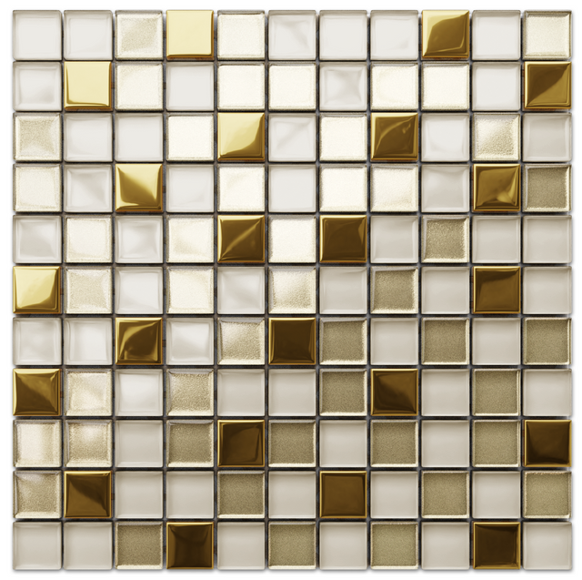 Mosaico in vetro su rete per bagno o cucina 30 cm x 30 cm - Calachari