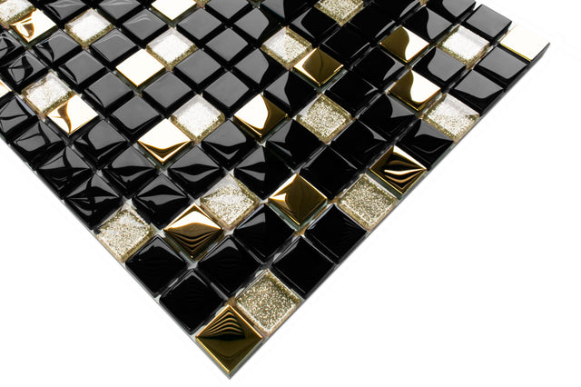 Glass mosaic on mesh for bathroom or kitchen 30 cm x 30 cm - Montecarlo